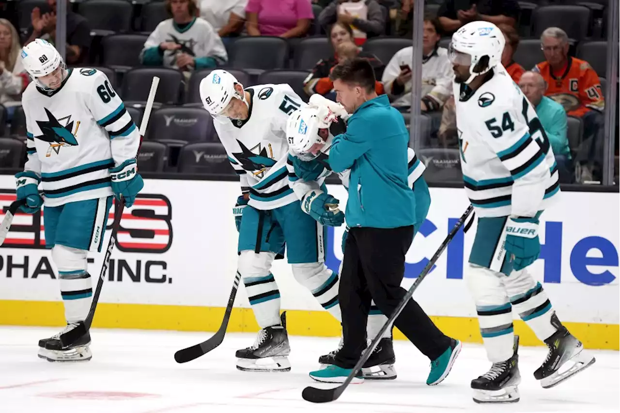 San Jose Sharks coach not worried about recent injuries, at least not yet