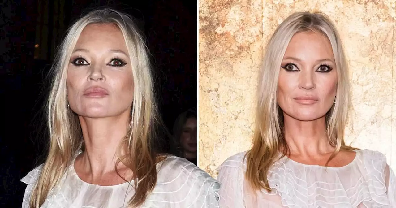 Kate Moss, 49, lets her body do the talking in see-through grown