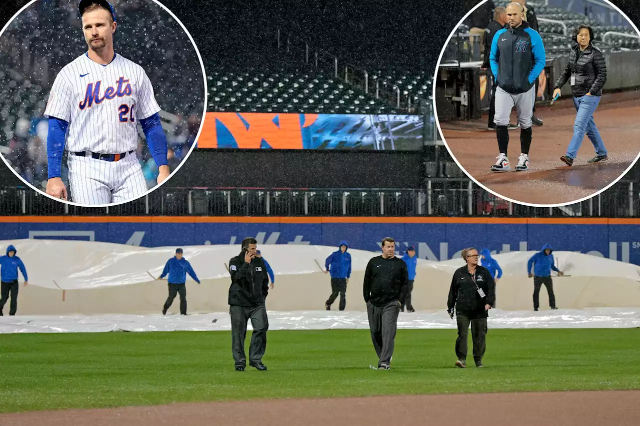 Mets-Marlins series finale suspended after three-hour delay amid Marlins’ playoff push