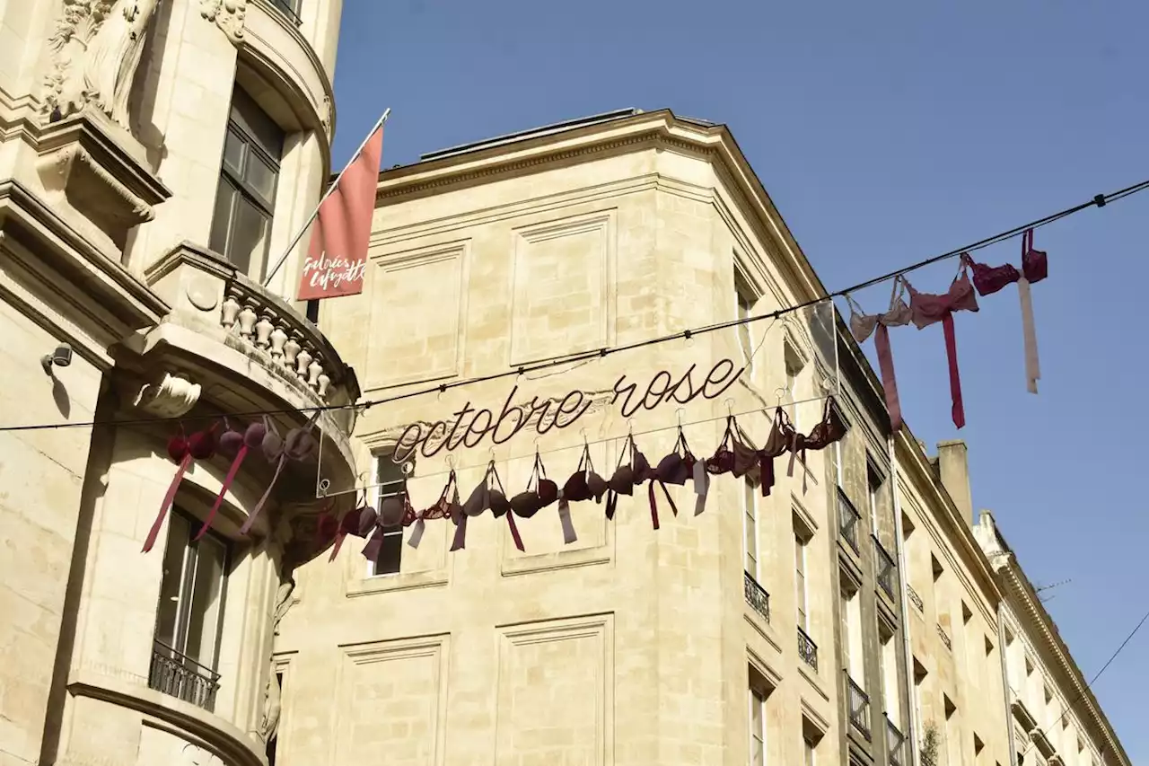 Bordeaux : une œuvre artistique installée rue Sainte-Catherine pour Octobre rose