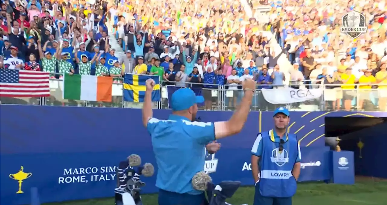 Viktor Hovland's stunning Ryder Cup start sends Shane Lowry and European fans wild