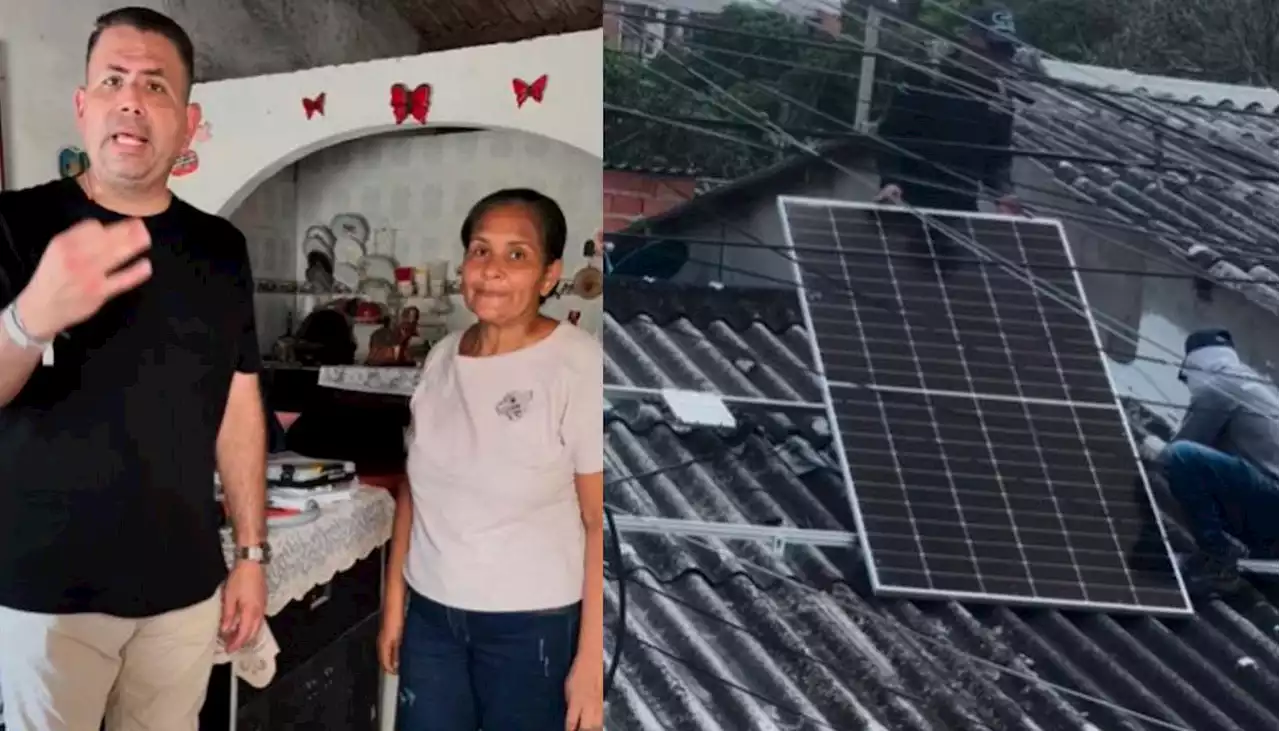 Harry Canedo instaló plan piloto de paneles solares en un hogar de Soledad