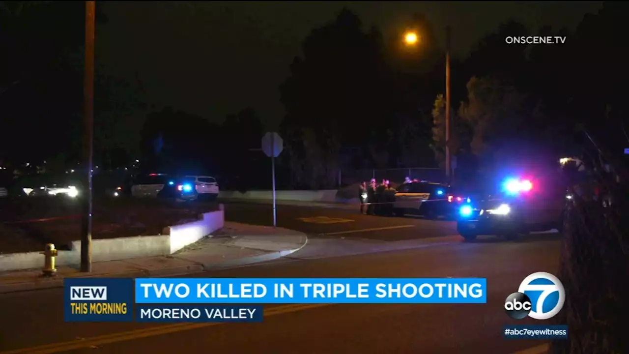 Triple shooting in Moreno Valley leaves 2 men dead