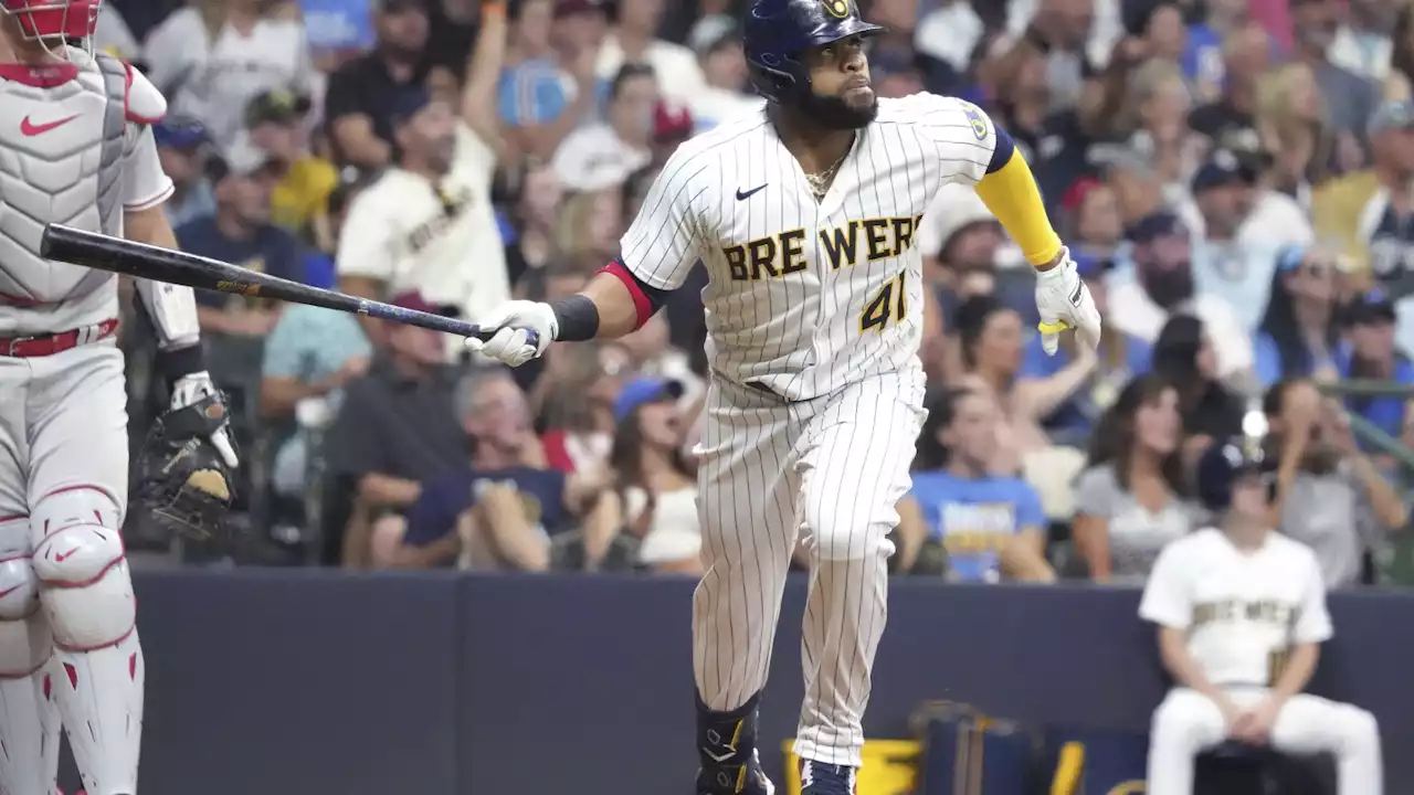 Brewers survive for 7-5 victory after withstanding Phillies' 9th-inning comeback attempt