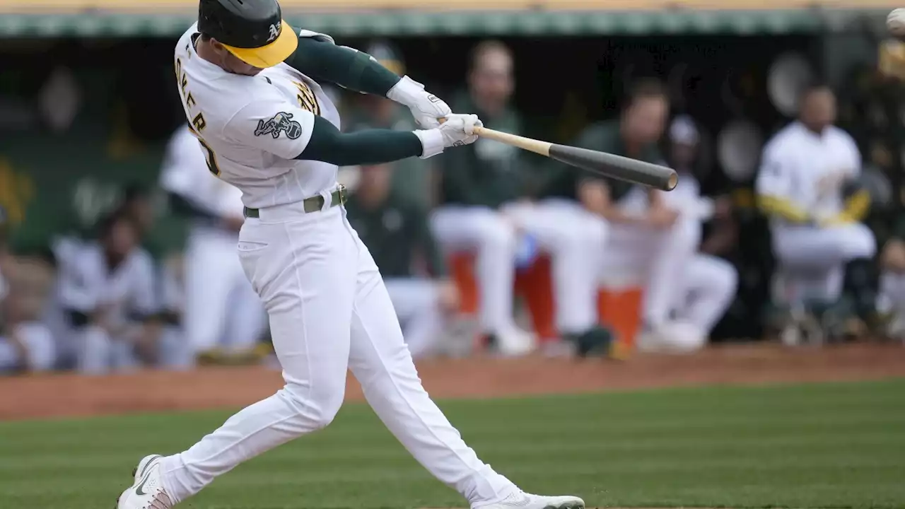 Rooker's home run lifts Athletics to 2-1 win over Angels 2-1