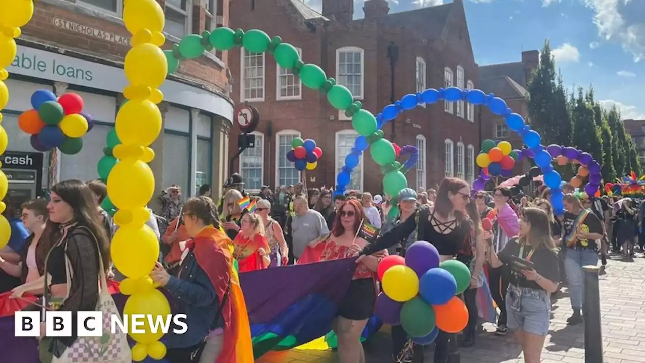 A sea of colour as thousands turn out for Leicester Pride