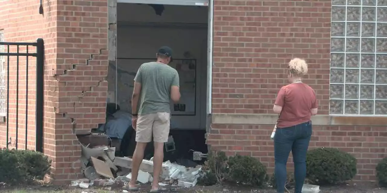 Car crashes into Shaker Heights bus garage building