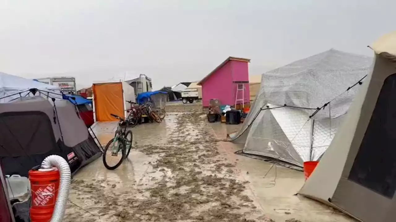 Videos show Burning Man festival after heavy rain in Nevada's Black Rock Desert