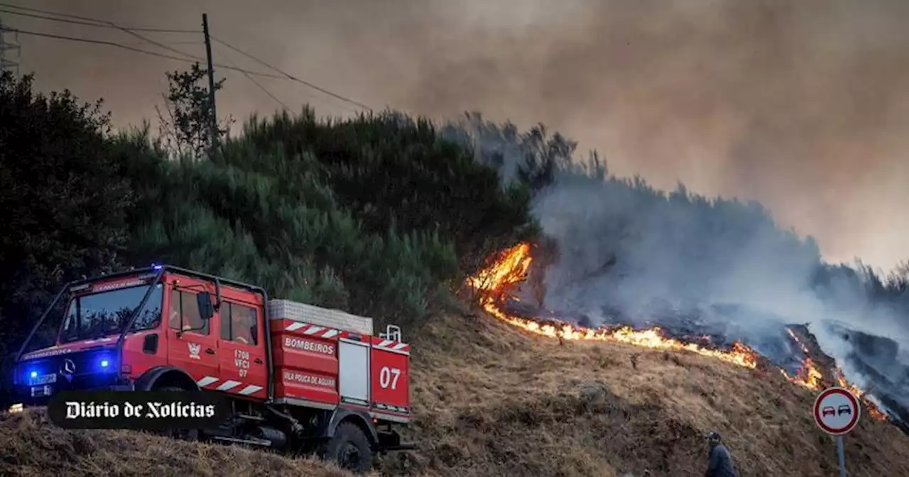 Fogo em Ponte de Lima mobiliza 93 operacionais e um meio aéreo