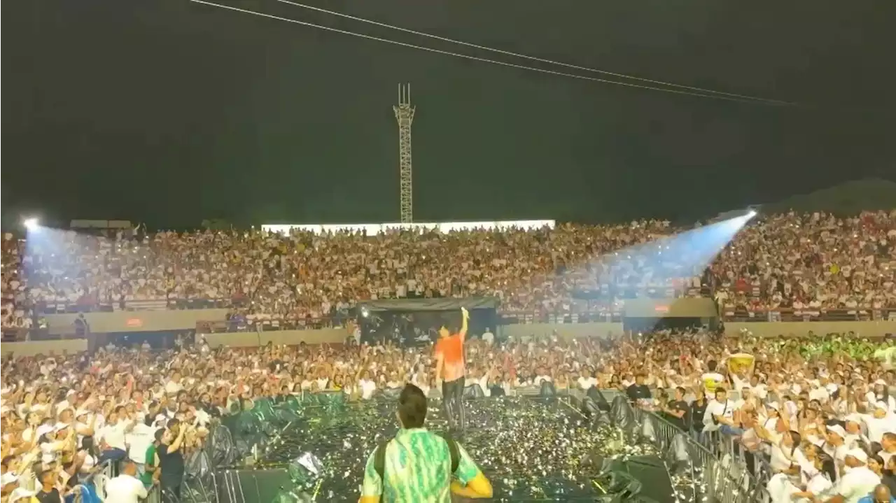 Ni un aguacero impidió que Diego Daza llenara el Parque de la Leyenda