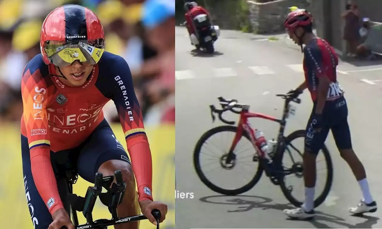 Video: Egan Bernal y el instante de la fuerte caída en la etapa 9 de la Vuelta a España