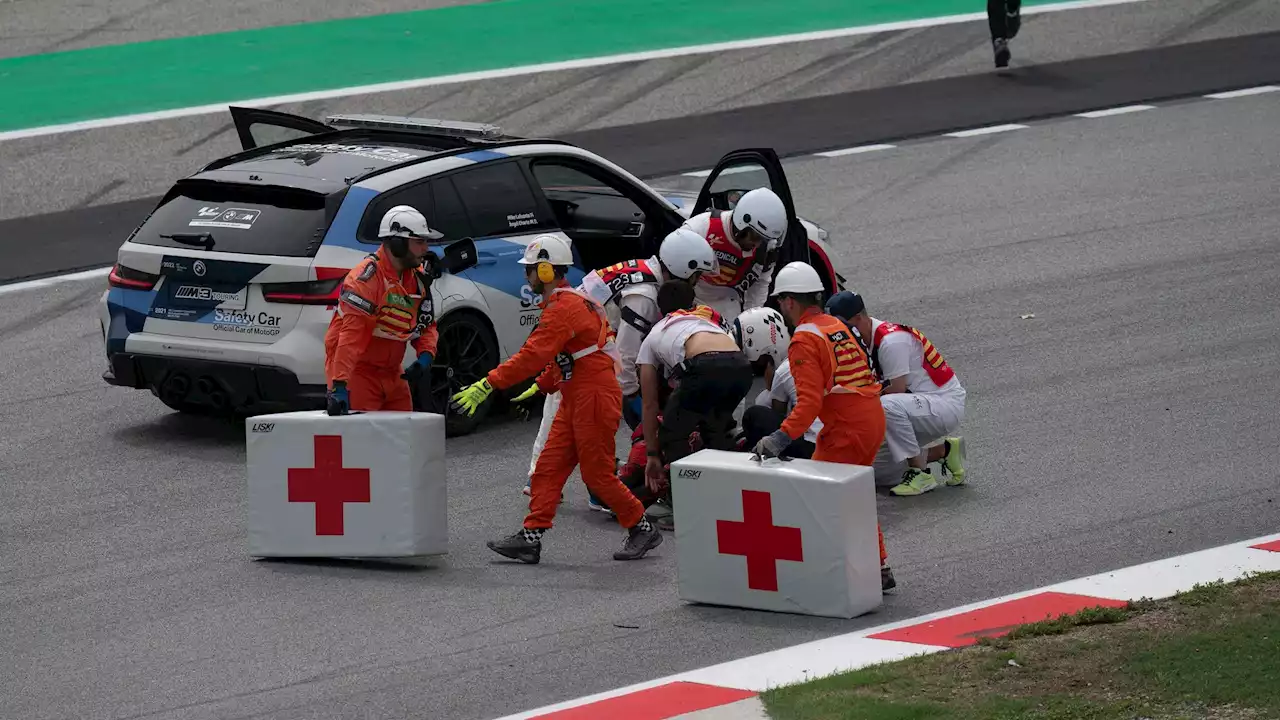 GP von Barcelona: Horror-Crash von Francesco Bagnaia überschattet Rennen - Brad Blinder fährt über Bein von Italiener