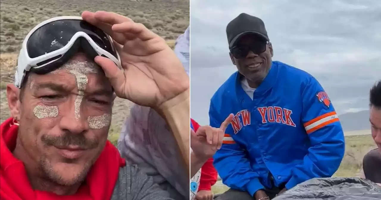 Diplo e Chris Rock pegam carona com fã para escapar de lama que isola dezenas de milhares no Burning Man