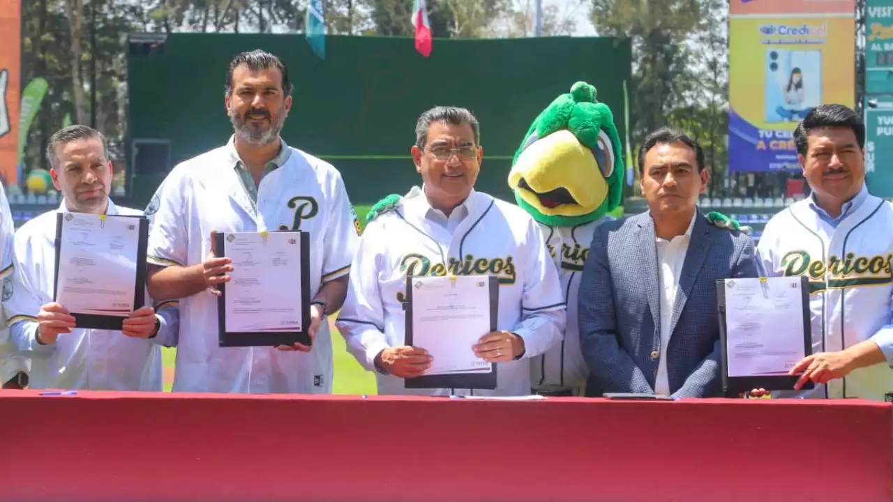 Sergio Salomón encabeza Consesión por 15 años del Parque de Béisbol Hermanos Serdán