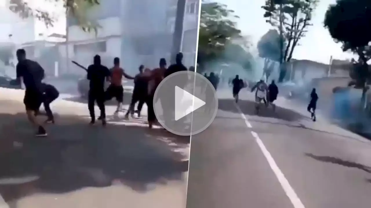 VIDEO: Fuertes imágenes de la violenta pelea entre las barras de Botafogo vs. Flamengo