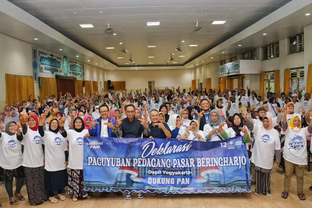 Ratusan Pedagang Pasar Beringharjo Bersatu Mendukung PAN di Pemilu 2024