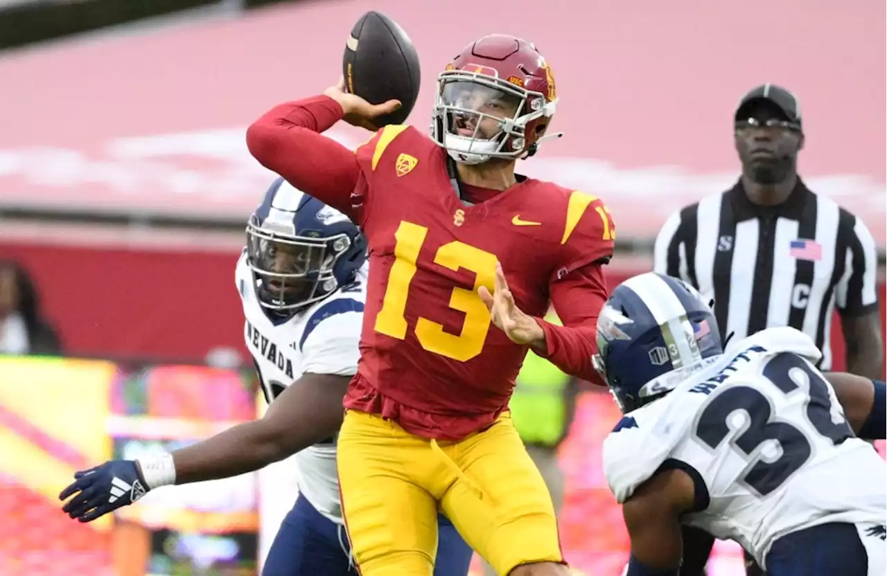 Caleb Williams finds new kinds of magic as USC blows out Nevada