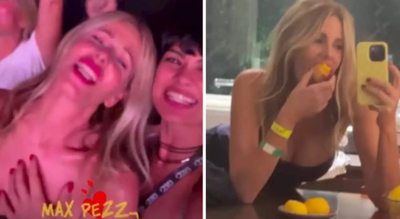 Alessia Marcuzzi, spuntino di mezzanotte dopo i balli scatenati al concerto di Max Pezzali: «Che bella serata»