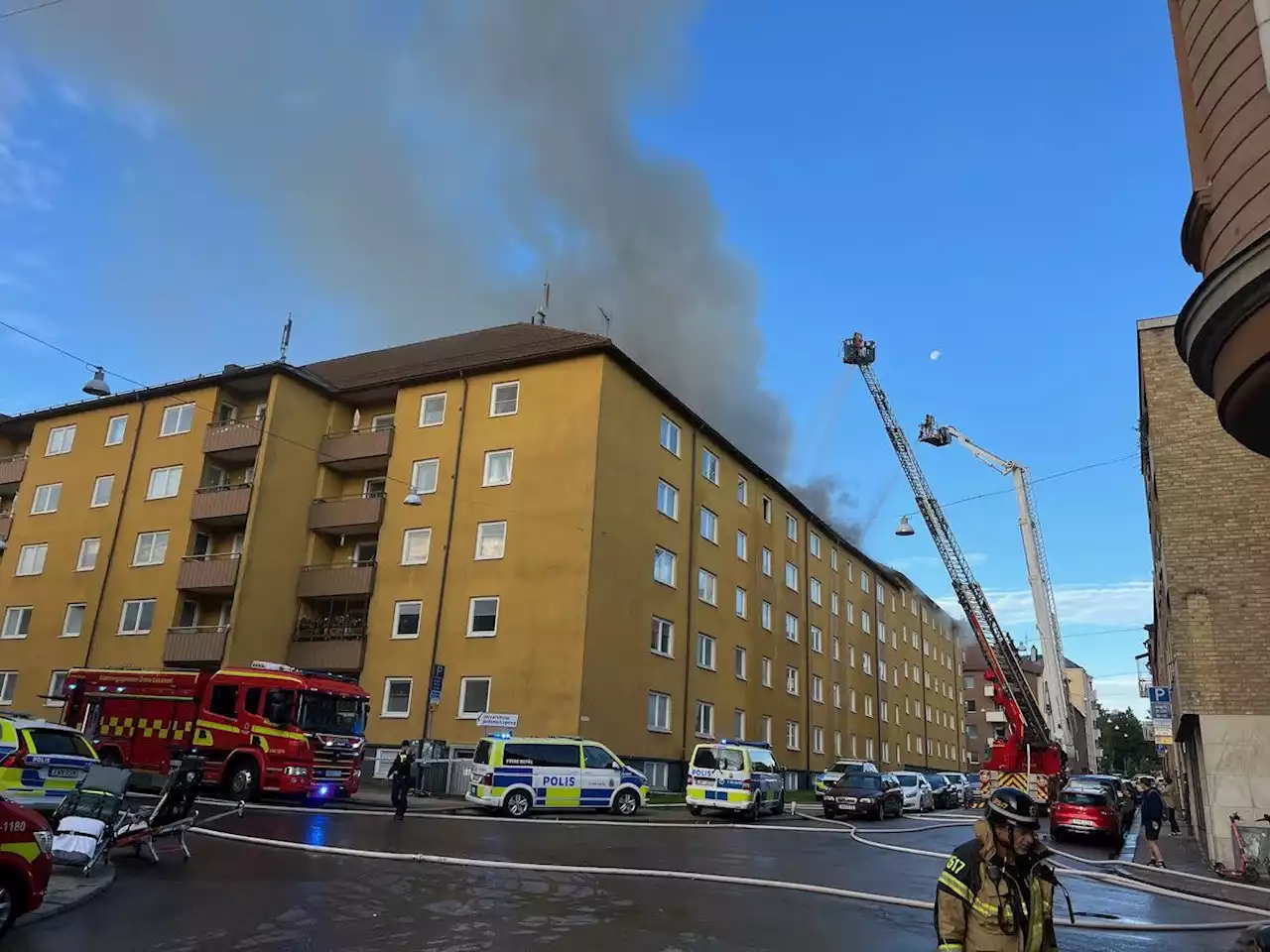 Storbrand i Norrköping – åtta till sjukhus