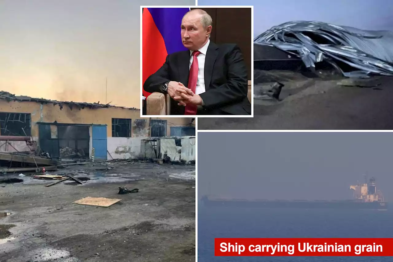 Russian drones strike Ukrainian port day before Putin to arrive for regional trade talks