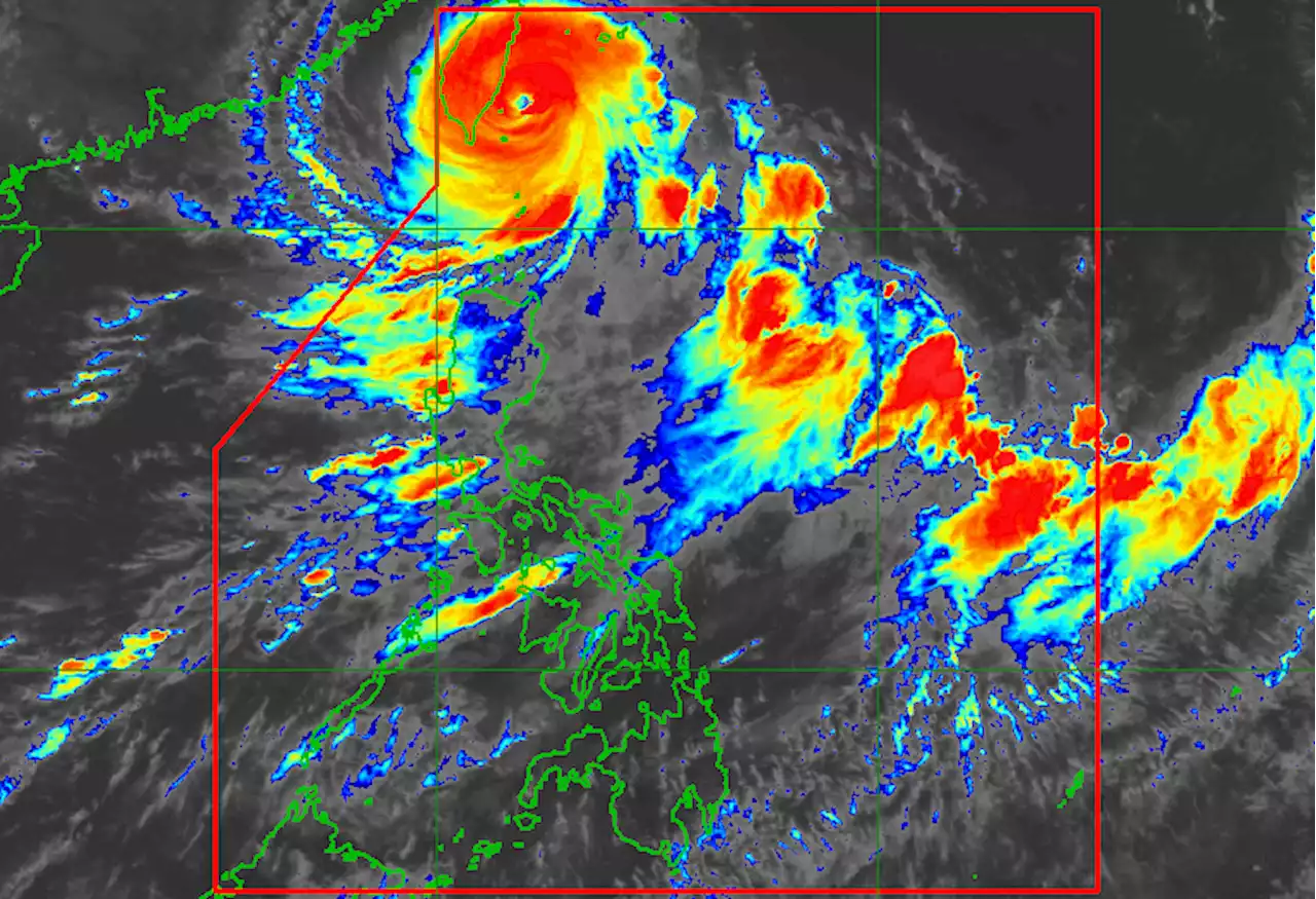 Typhoon Hanna continues to intensify above Batanes, near Taiwan