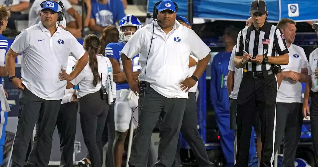 BYU coach Kalani Sitake isn’t panicking about the Cougars’ offensive struggles yet