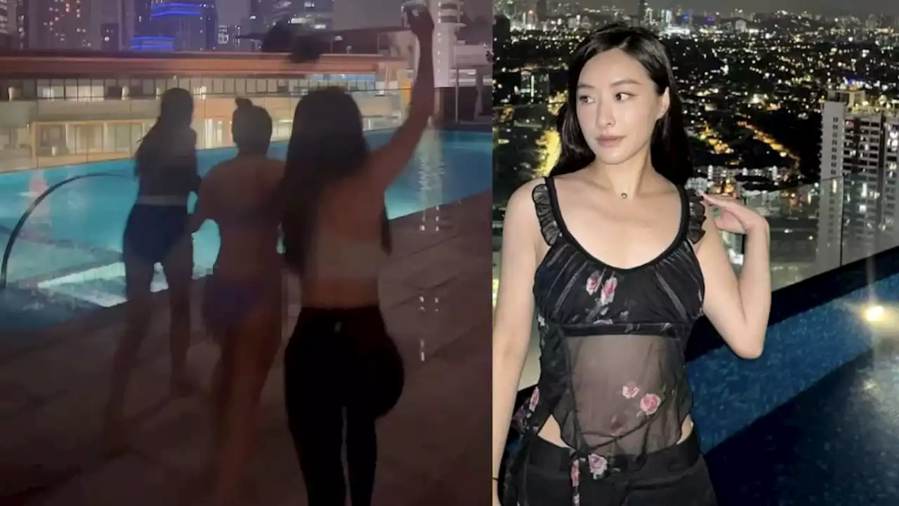 TVB actress Jeannie Chan is 'so brave' for going for late-night swim during Hungry Ghost Month