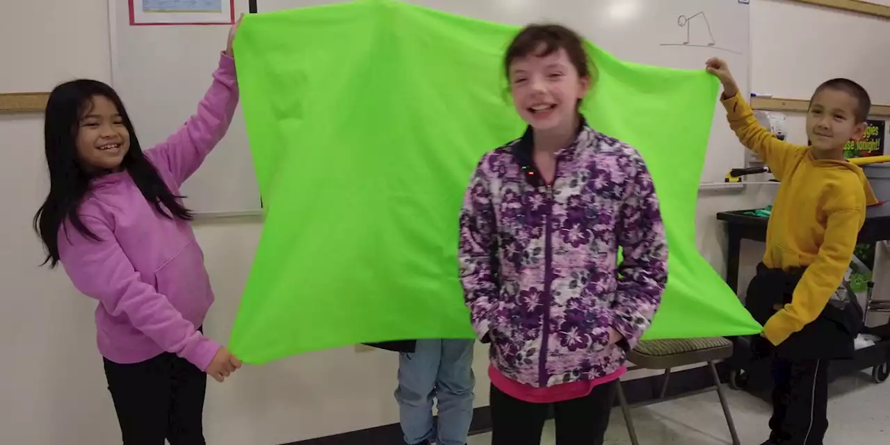 Weather Lab: Susitna Elementary students learn how to present the weather on a green screen