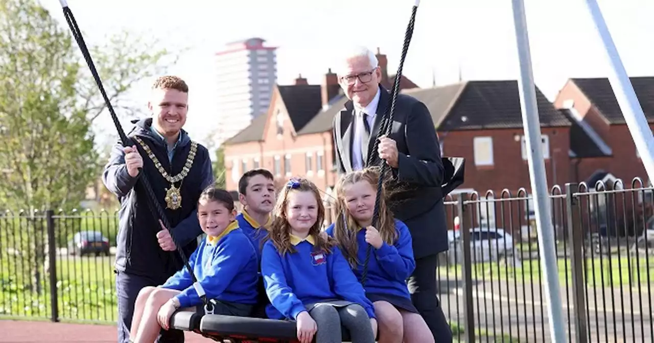 New park with play area and outdoor gym opens in Belfast