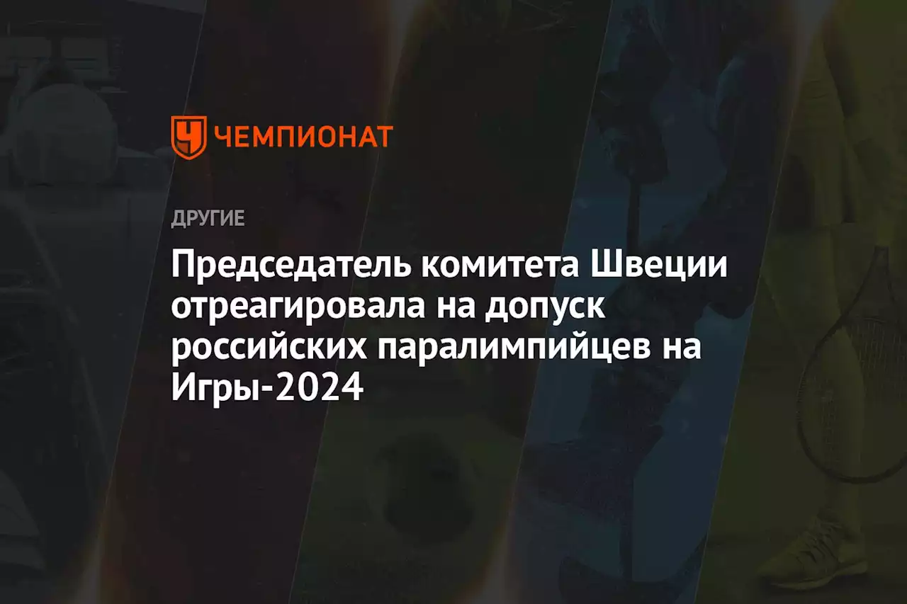 Председатель комитета Швеции отреагировала на допуск российских паралимпийцев на Игры-2024