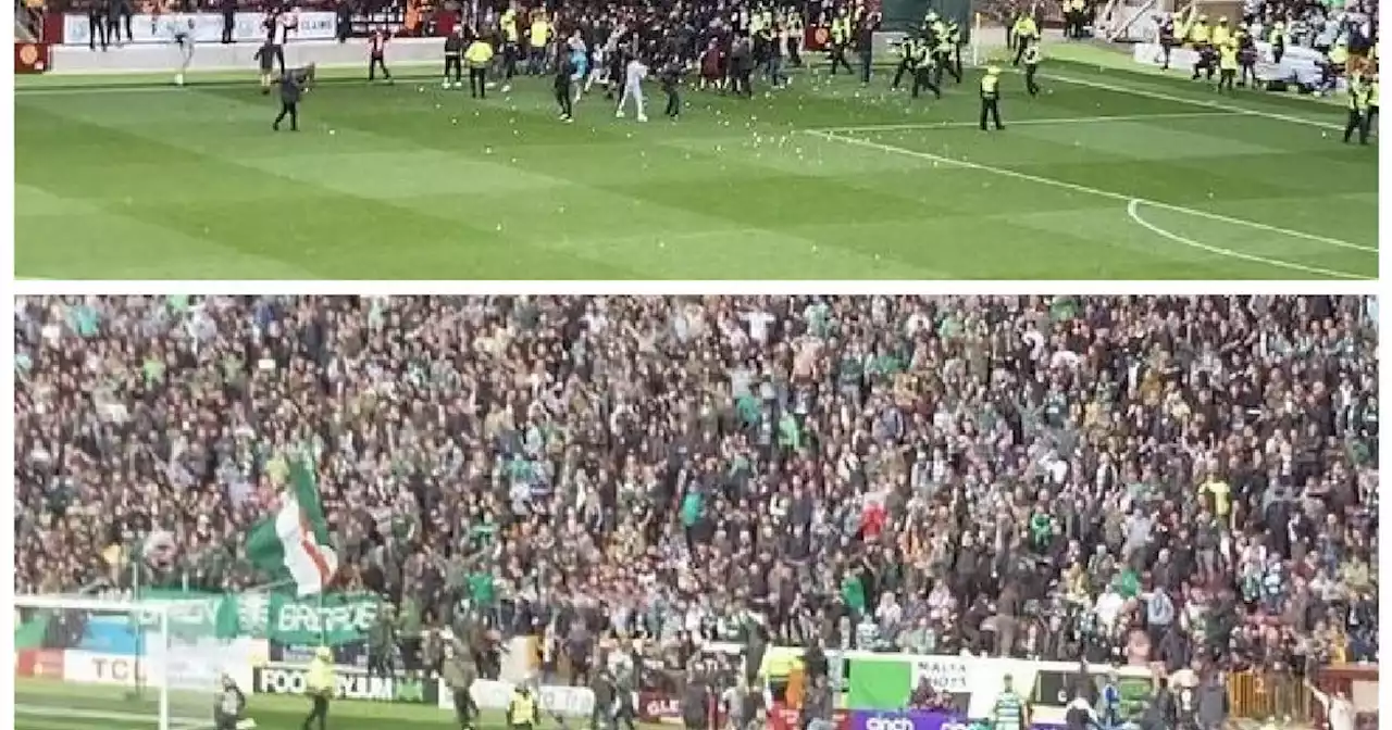 Motherwell and Celtic fans cause Fir Park chaos as both fans enter the pitch