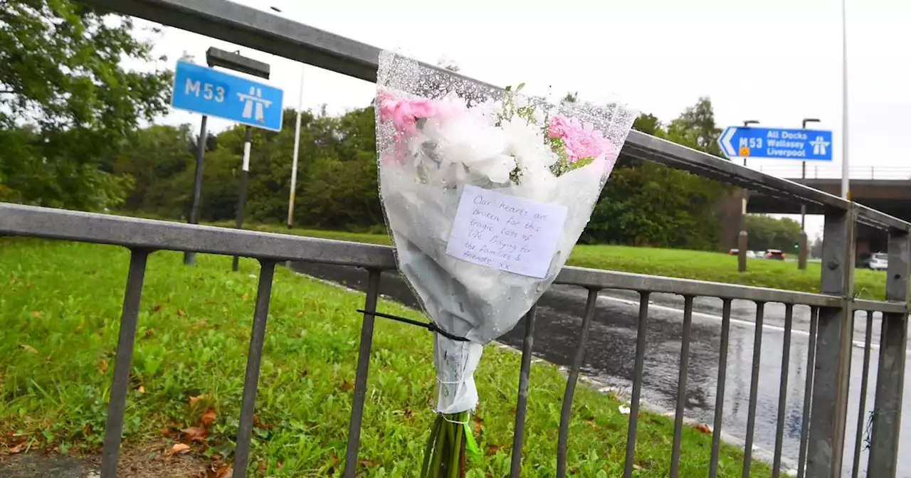 Floral tributes to schoolgirl and dad who died in M53 crash