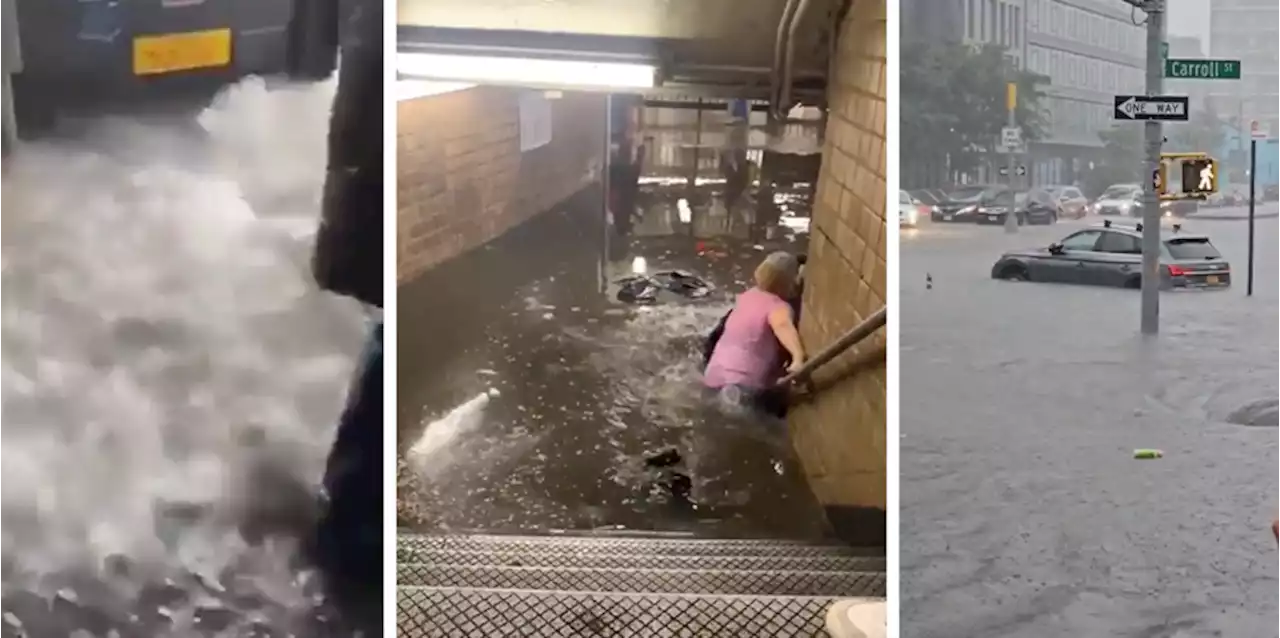 Videos zeigen, wie New York City unter Wasser steht