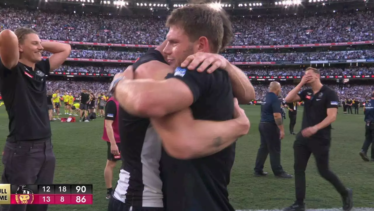 Magpies favourite Taylor Adams suffers AFL’s ultimate bittersweet moment after Grand Final glory