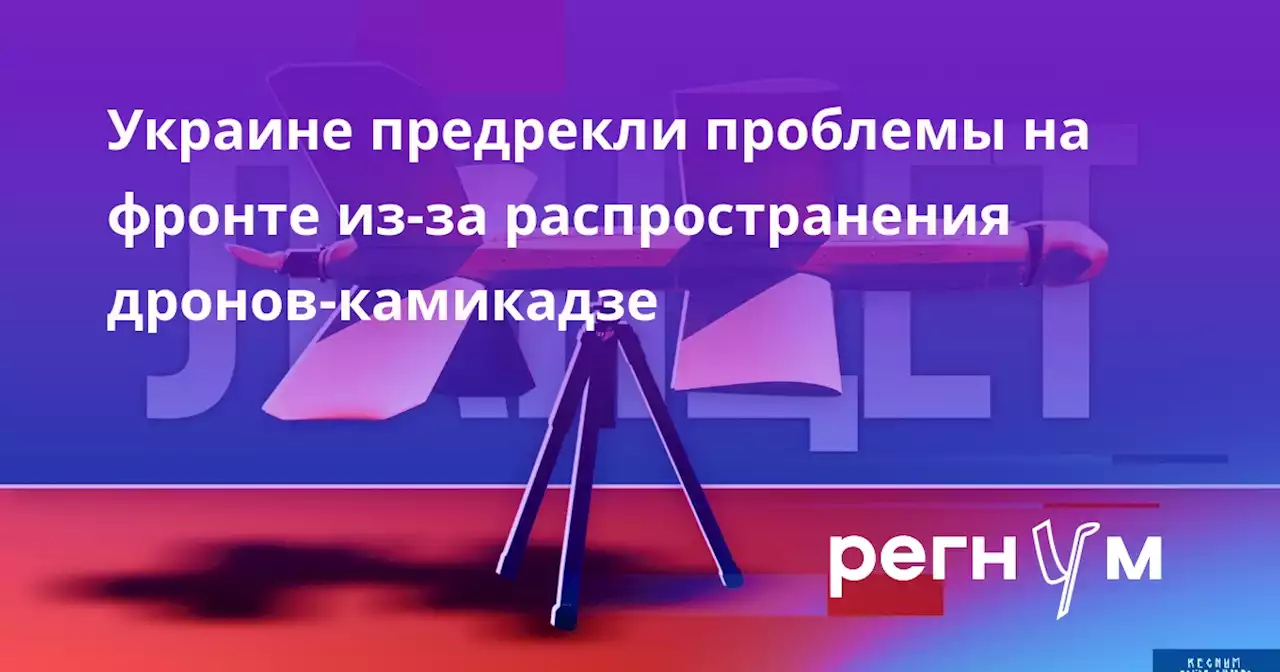 Украине предрекли проблемы на фронте из-за распространения дронов-камикадзе