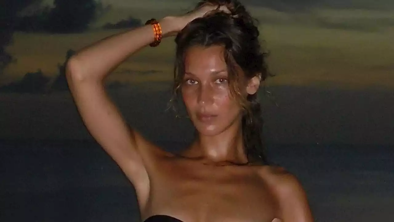 Bella Hadid Wore a Micro-Mini LBD With a Massive Midriff-Baring Cutout