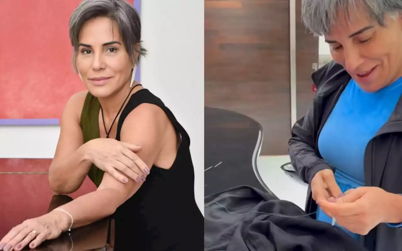 Gloria Pires mostra habilidades costurando roupa da filha | Celebridades