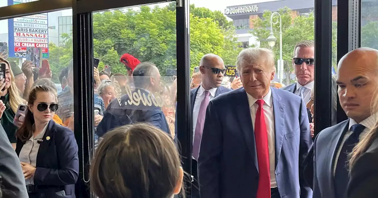 Trump swings by Westwood ice cream shop, takes licks at New York judge and attorney general