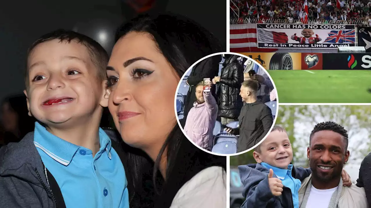 Bradley Lowery's mother slams 'low life' football fans as police probe pair appearing to mock youngster's death