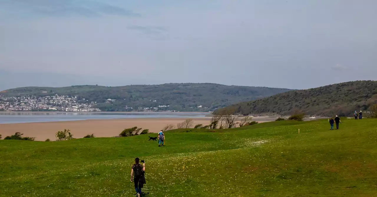 Lancashire border walk with spectacular views of Morecambe Bay and Lake District