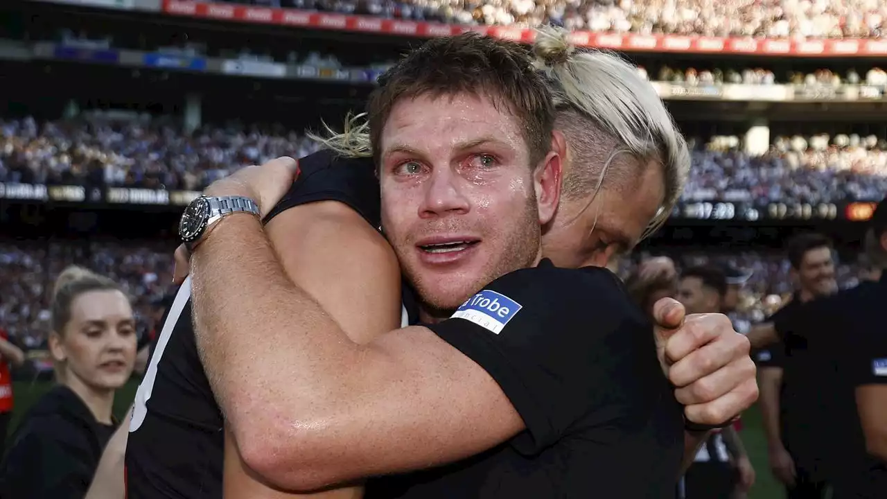 Heartbreaking scenes post game for Collingwood’s vice-captain