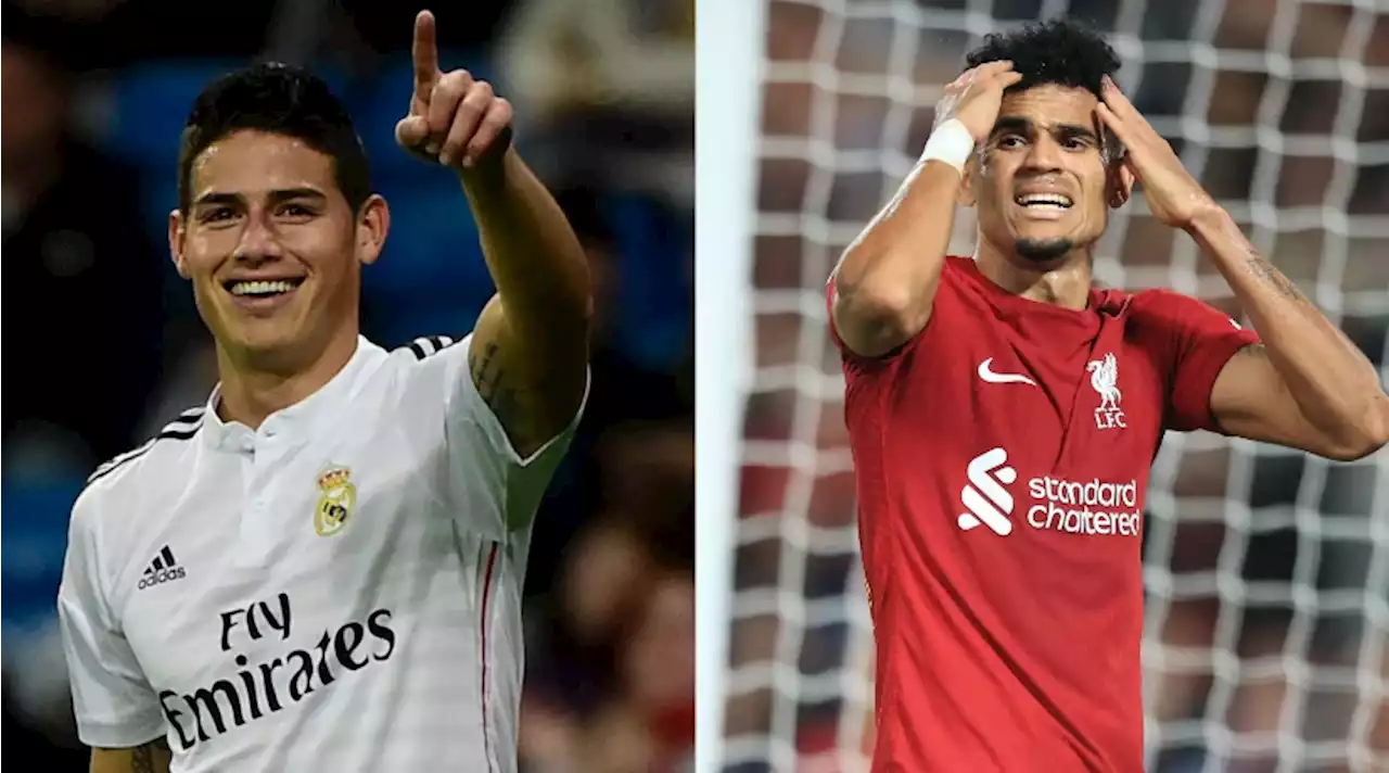 ¿James Rodríguez superior que Luis Díaz?: las cifras tras su primer año en Real Madrid y Liverpool