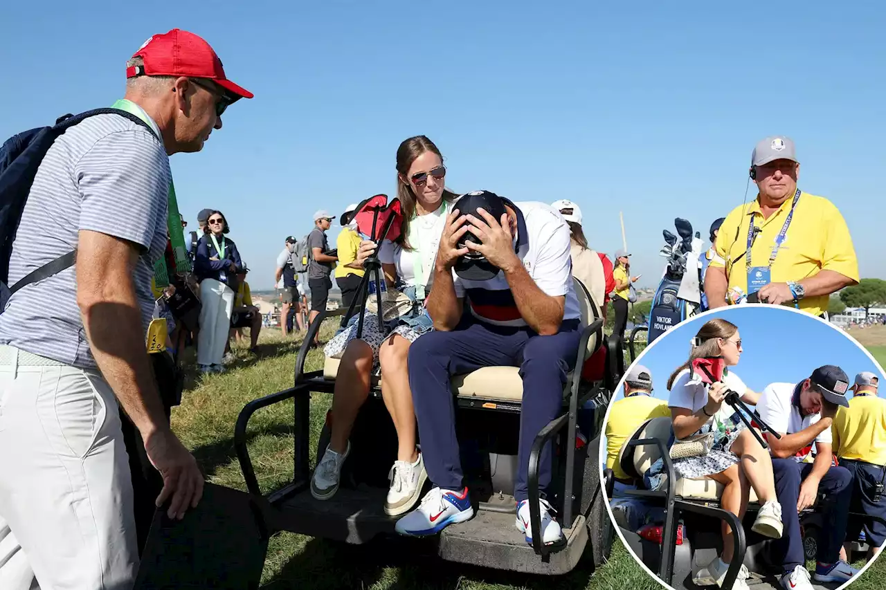 Scottie Scheffler tears up next to wife after brutal US Ryder Cup loss