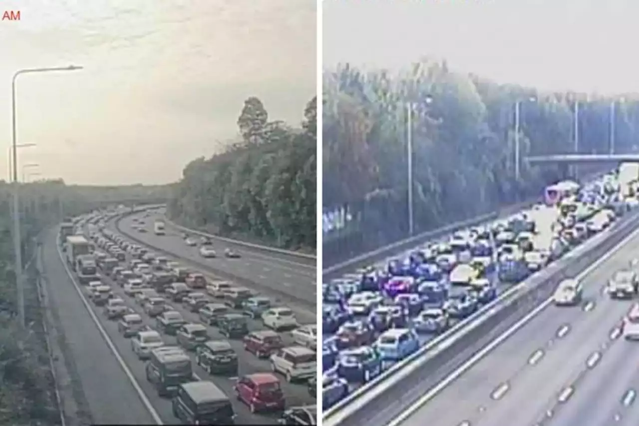 Lorry overturns causing 'standstill' M25 traffic