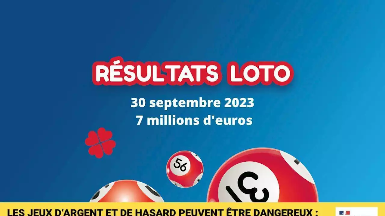 Résultat Loto (FDJ) : le tirage du samedi 30 septembre 2023