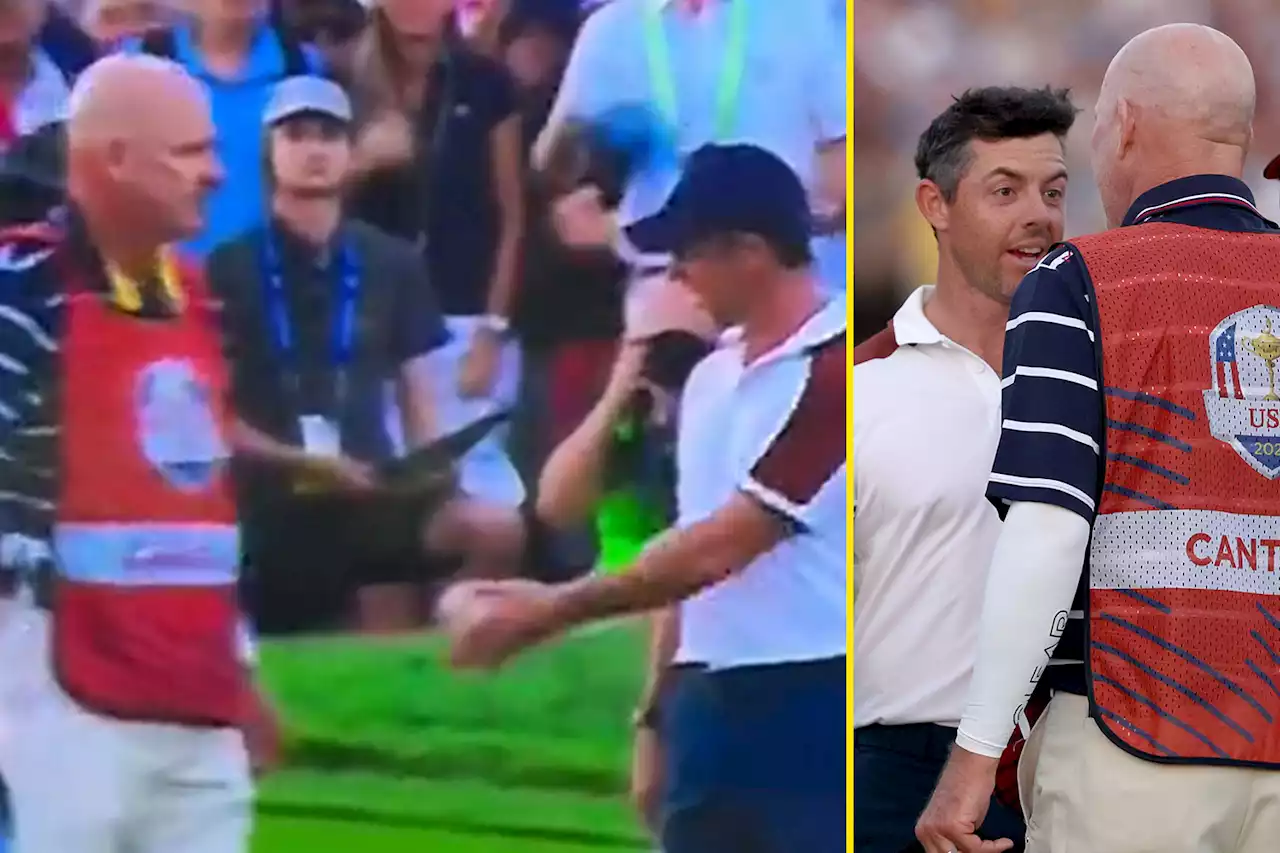 New angle shows why Rory McIlroy got so angry with USA caddie Joe LaCava at Ryder Cup