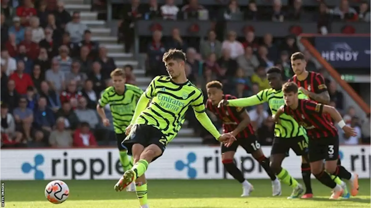 EPL: Havertz scores as Arsenal thump winless Bournemouth