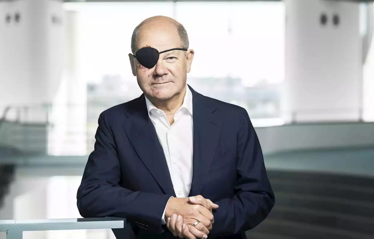 Avec son patch de pirate, Olaf Scholz attend avec « impatience les mèmes »