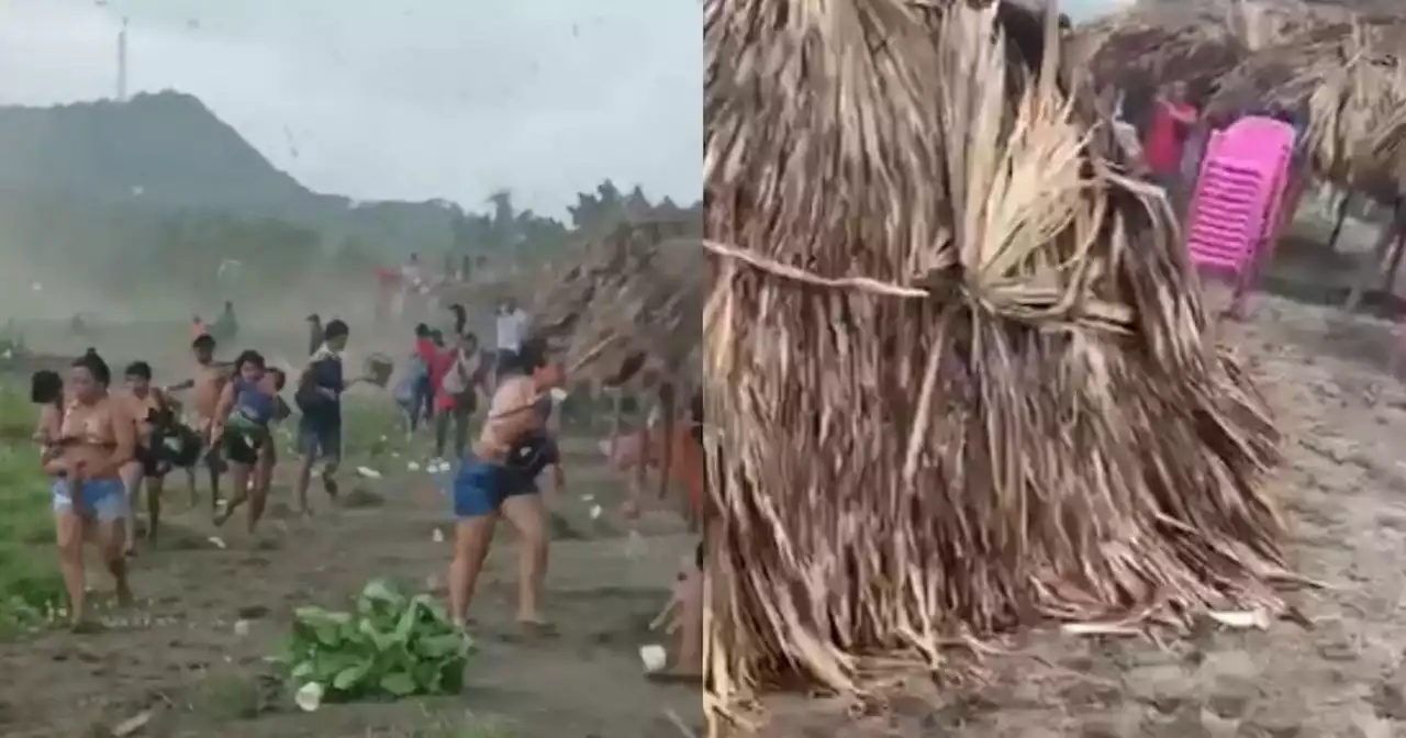 En video quedó la tromba marina que generó graves emergencias en playas de Tubará