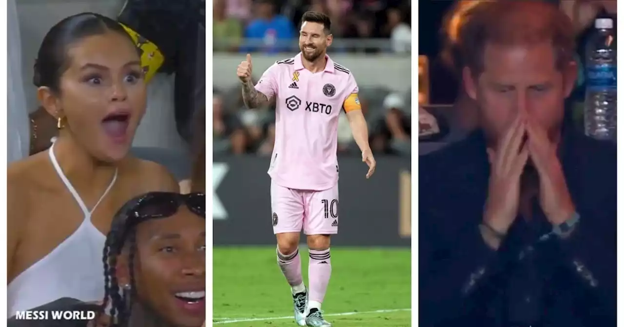 La reacción del Príncipe Harry, Selena Gómez y otras celebridades al ver a Messi